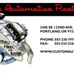 Custom Automotive Restoration Graphic